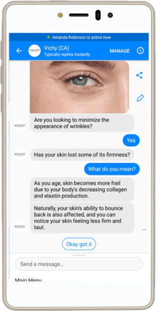 automat messenger chatbot for vichy