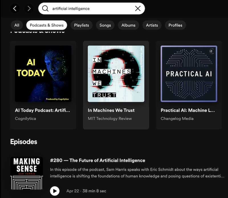 Spotify natural language search
